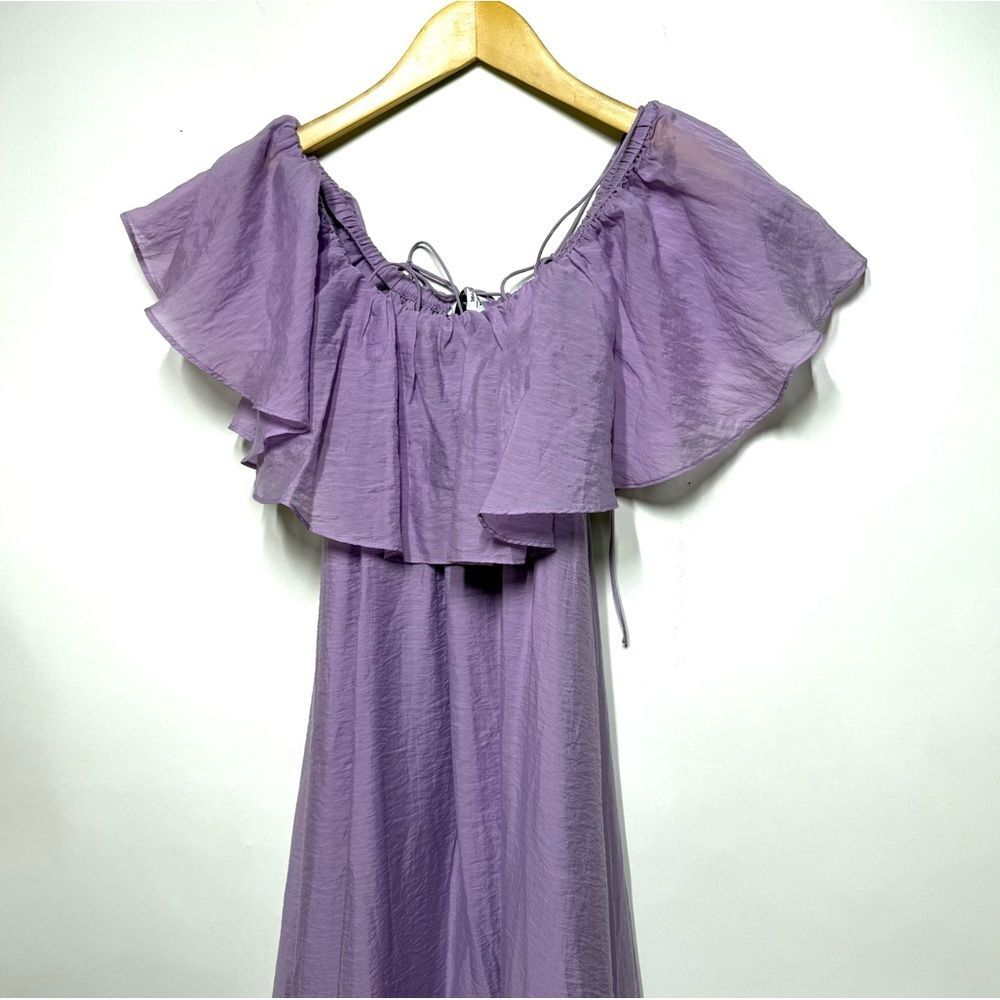 & OTHER STORIES Frill Maxi Dress in Purple 4 NWT - Picture 3 of 15